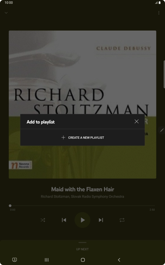 Press CREATE A NEW PLAYLIST. Press CREATE A NEW PLAYLIST.