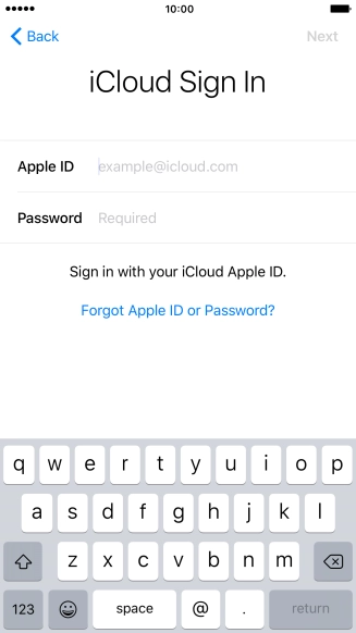 Press the field next to 
