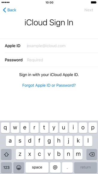 Press the field next to 