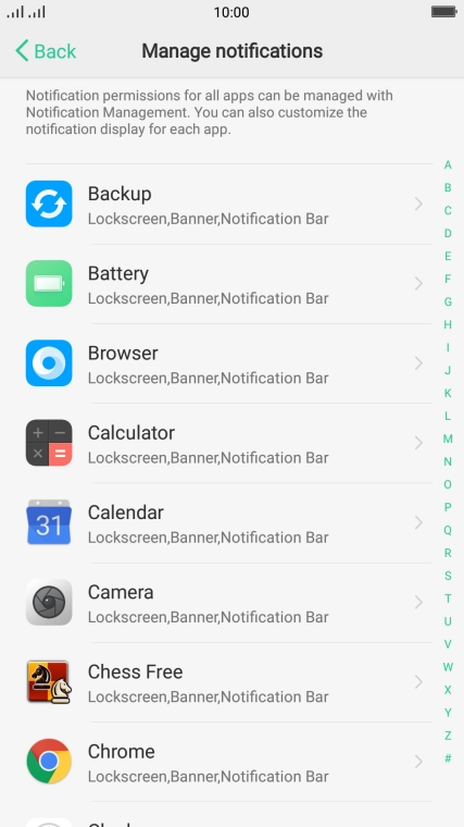 Press the required app.