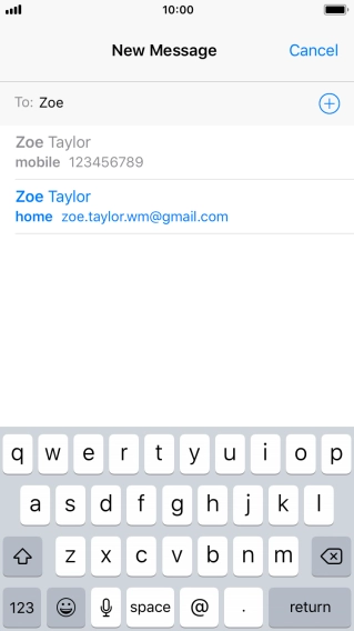 Press the required contact.