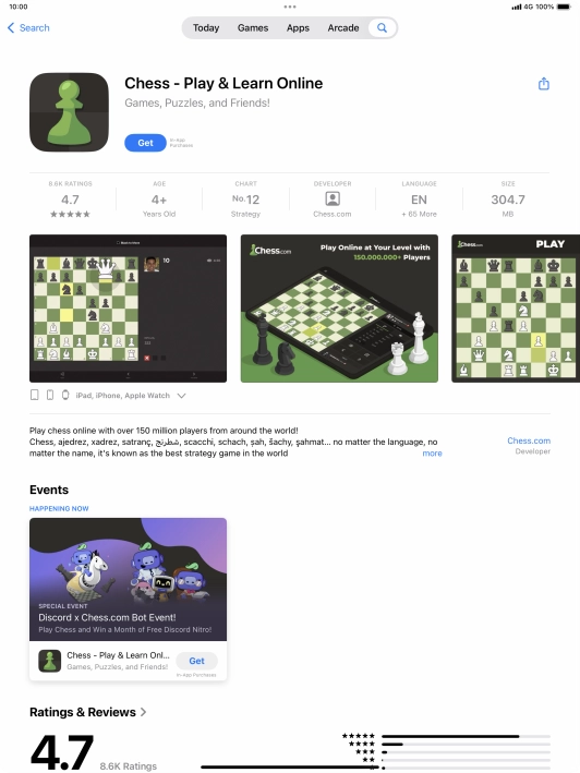 Press Get and follow the instructions on the screen to install the app.