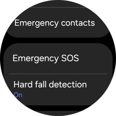Press Emergency contacts.