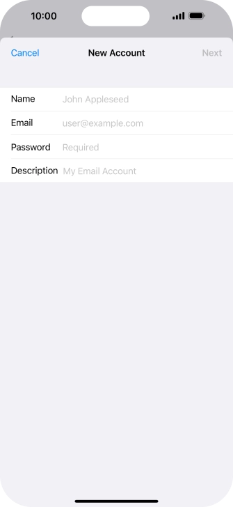 Press Name and key in the required sender name.