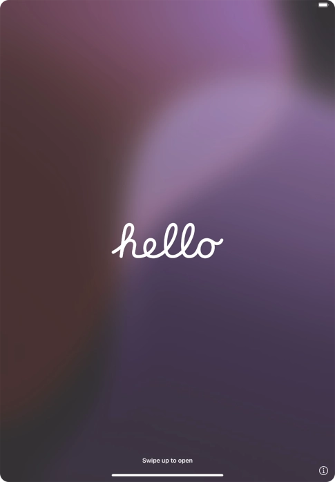 Slide your finger upwards starting from the bottom of the screen.