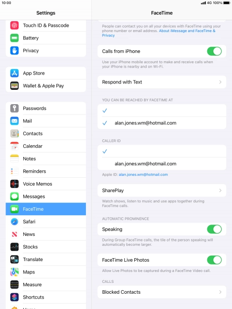 Press the indicator next to 