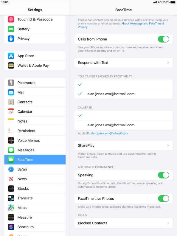 Press the indicator next to 