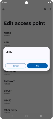 Key in live.vodafone.com and press OK.