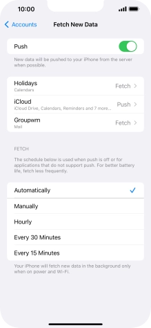 Press the indicator next to 