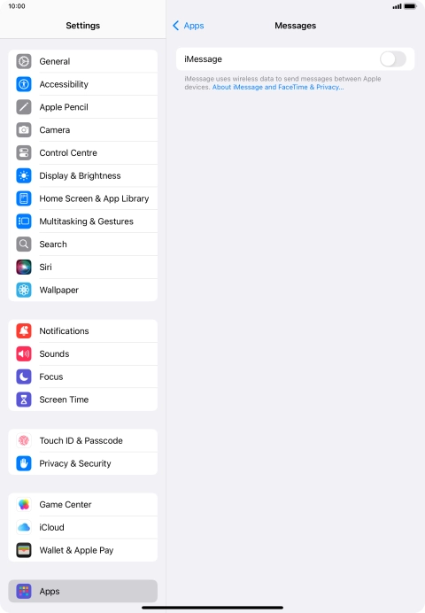 Press the indicator next to 
