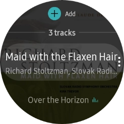 Press the required audio file.