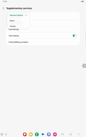 Press Always to turn on caller identification.