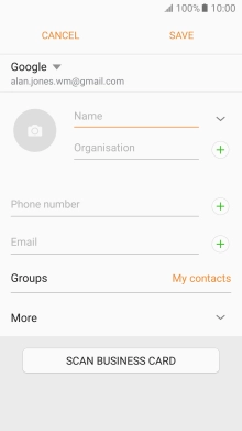 Press the address book drop down list.