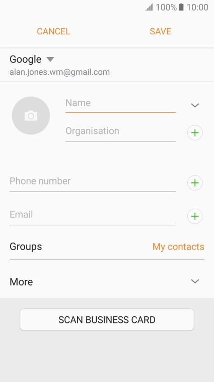 Press the address book drop down list.