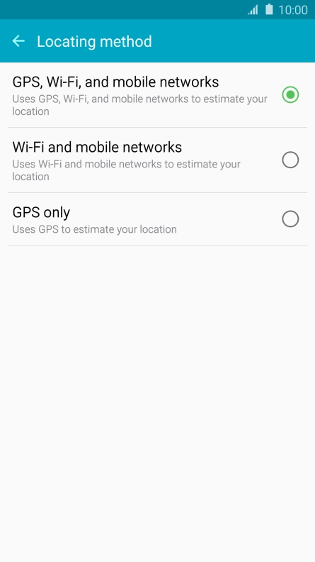 If you select GPS, Wi-Fi, and mobile networks, your phone can find your exact position using the GPS satellites, the mobile network and nearby Wi-Fi networks. Satellite-based GPS requires a clear view of the sky.