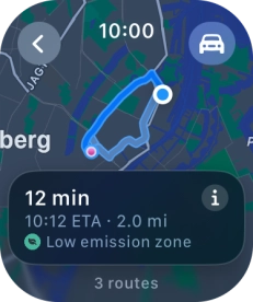 Press the transport type icon. Press the transport type icon.