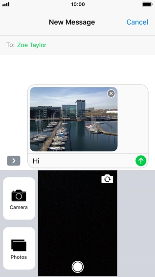Press the send icon.