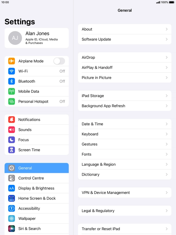 Press Transfer or Reset iPad. Press Transfer or Reset iPad.