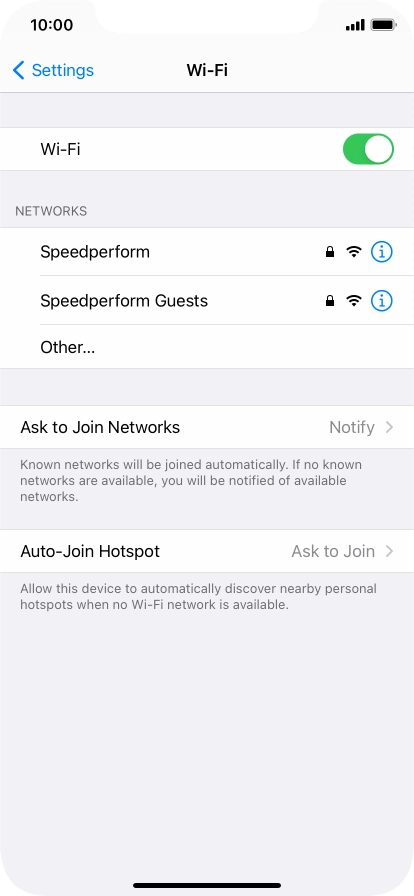 Press the required Wi-Fi network and key in the password for the Wi-Fi network.