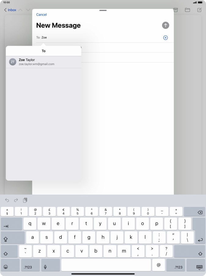 Press the required contact.