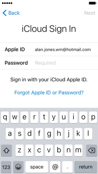 Press Required and key in the password for your Apple ID.