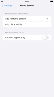To add new downloaded apps to both the home screen and App Library, press Add to Home Screen.