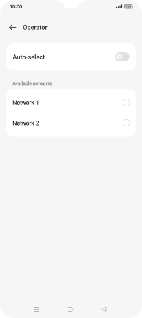 Press the required network.