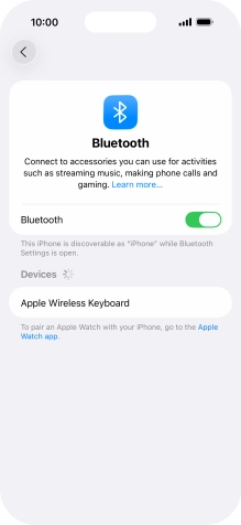 Press the required Bluetooth device and follow the instructions on the screen to pair the device with your phone.