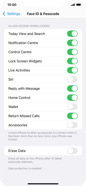 Press the indicator next to 