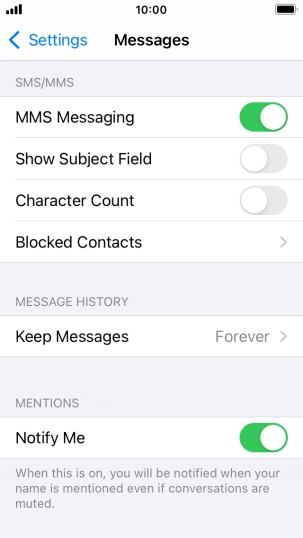 Press the Home key to return to the home screen.