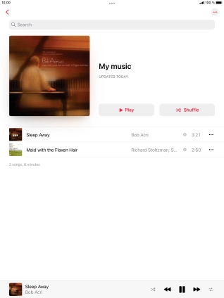 Press the song title.