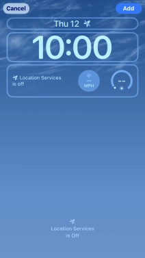 To customise the way the lock screen date is displayed, press the date widget and follow the instructions on the screen to select the required widget display mode.