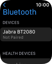 Press the required Bluetooth device. Press the required Bluetooth device.