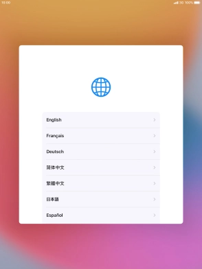 Press the required language. Press the required language.