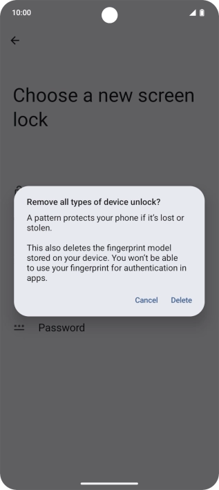 Press Delete. Press Delete.