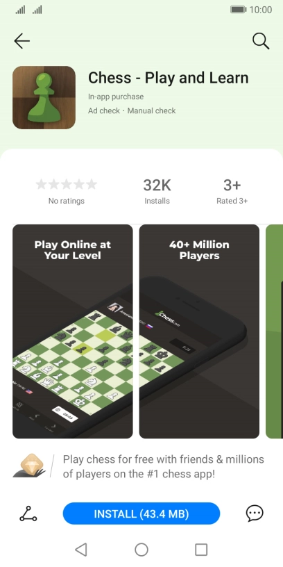 Press INSTALL and follow the instructions on the screen to install the app.