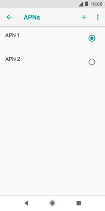 Press the field next to the data connection to activate it.