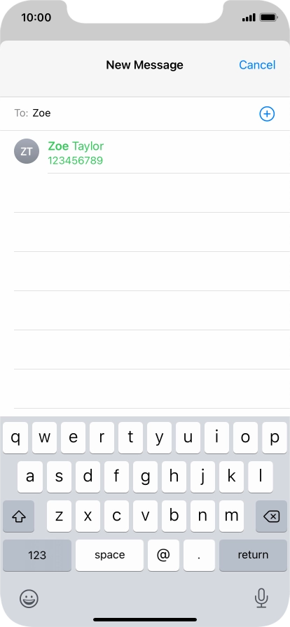 Press the required contact.
