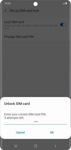 Key in your PIN and press OK.