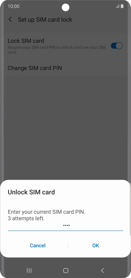 Key in your PIN and press OK.
