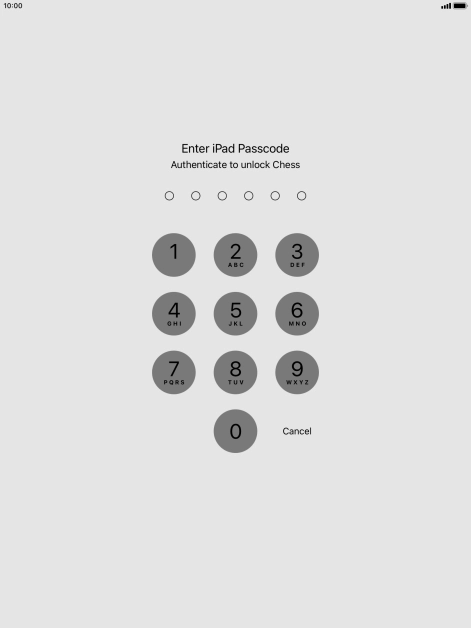 Use the lock code you created. The app is now no longer locked.