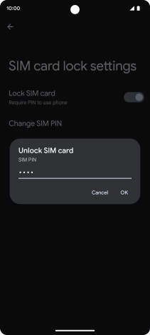 Key in your PIN and press OK. Key in your PIN and press OK.