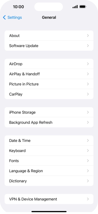 Press Software Update. If a new software version is available, it's displayed. Follow the instructions on the screen to update the phone software.