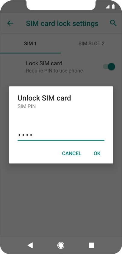 Key in your PIN and press OK.