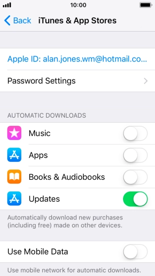 Press the indicator next to 