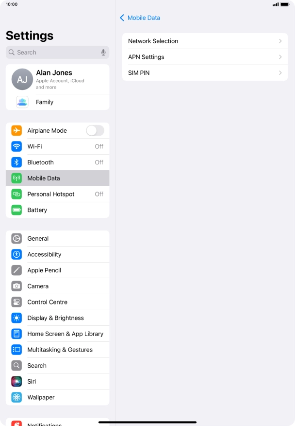 Press Network Selection.
