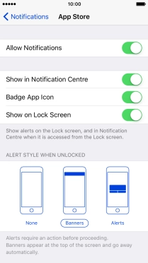 Press the indicator next to 