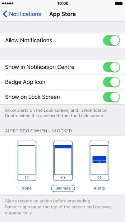 Press the indicator next to 