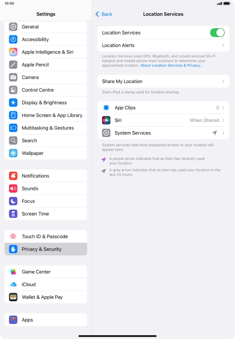 Press the required app. Press the required app.