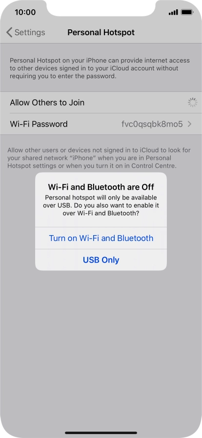 If Wi-Fi is turned off, press Turn on Wi-Fi and Bluetooth.